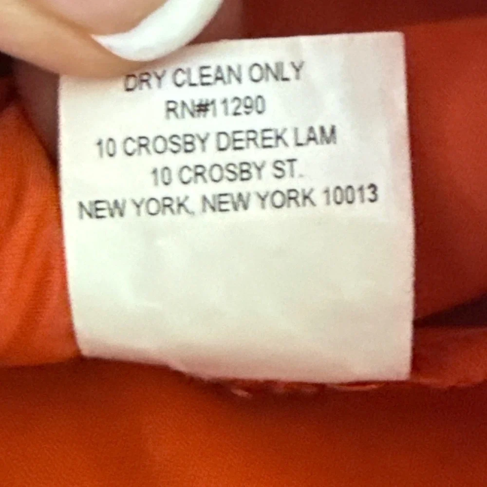 Derek Lam 10 Crosby Orange Cotton Blend Cuffed Shorts Womens‎ Size 10 Chic